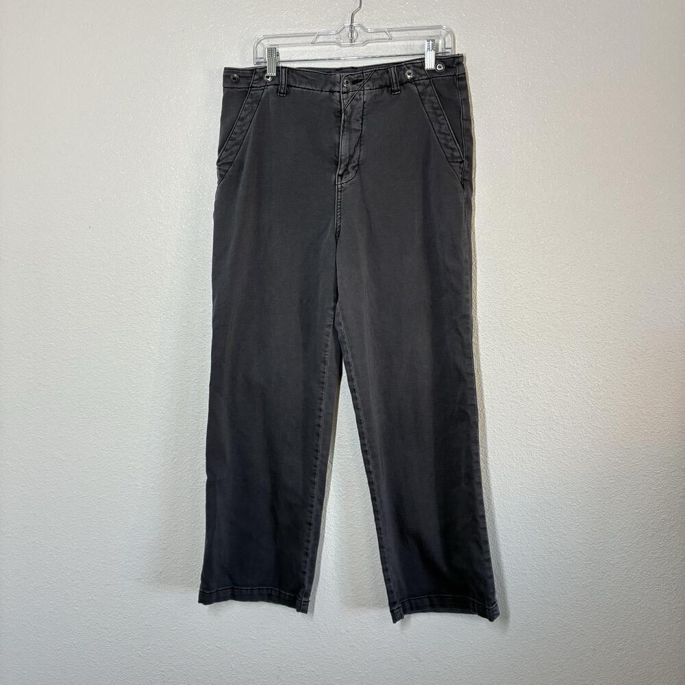 Pilcro Pants Womens 29 Gray Chino Straight Leg Ankle Zip Fly Stretch Twill